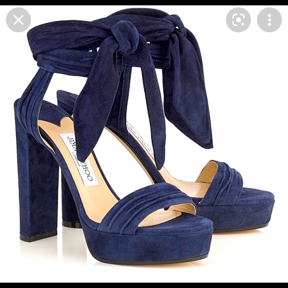 Jimmy Choo Navy Suede Kaytrin size 38